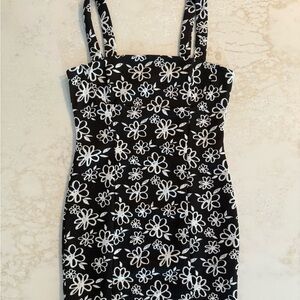 Forever 21 Blue and Black Bodycon Mini Dress